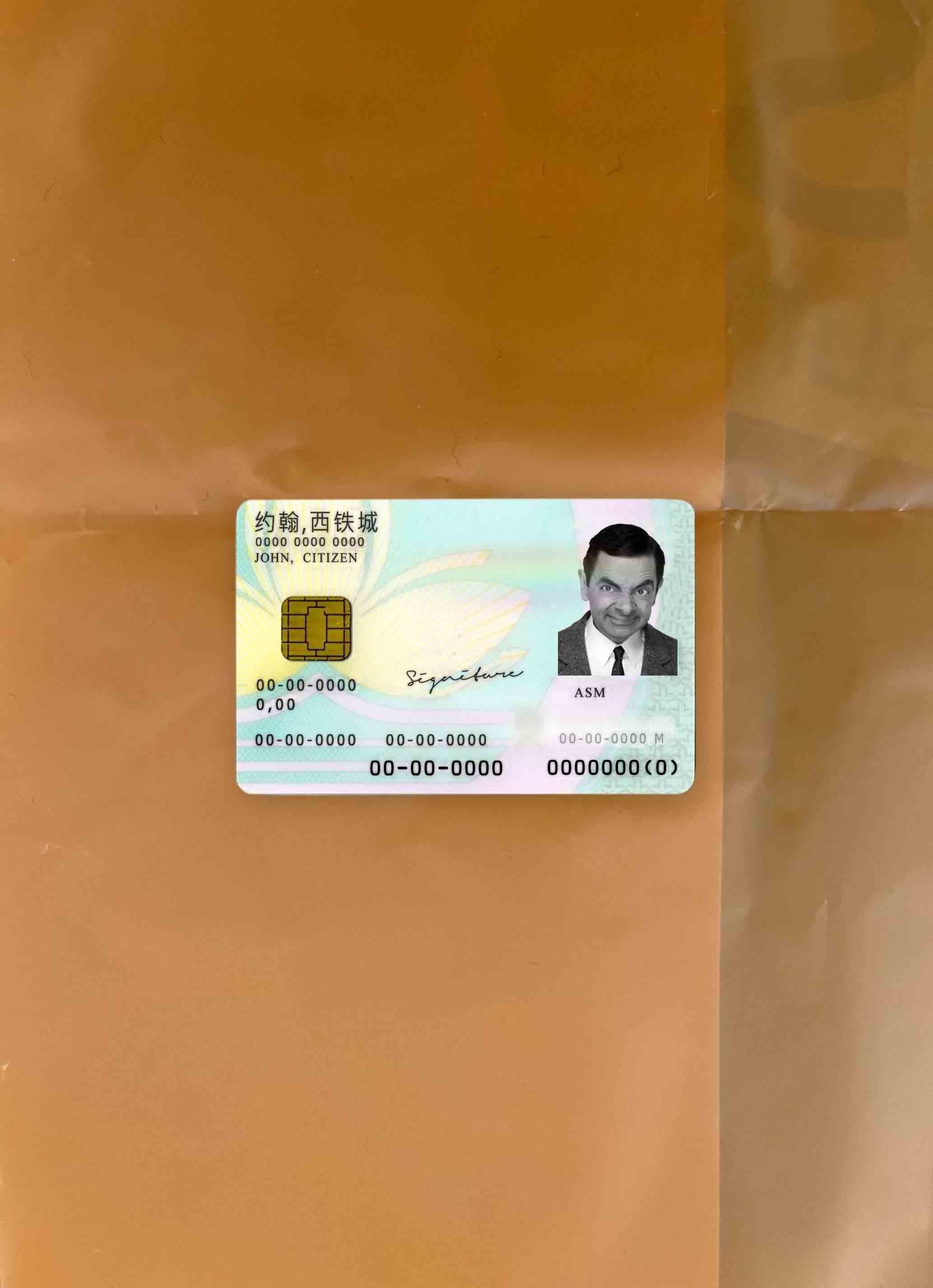 Macau ID photolook FRONT PSD template